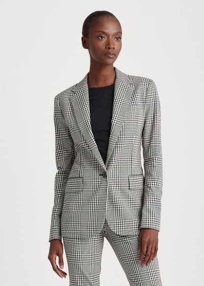 Ralph Lauren Plaid Cotton-Wool Blazer Dame Danmark (TBHGK1692)